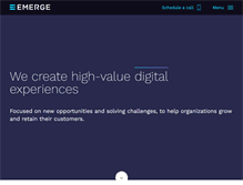 Tablet Screenshot of emergeinteractive.com